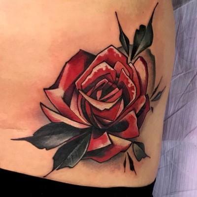 tatuaż z różą